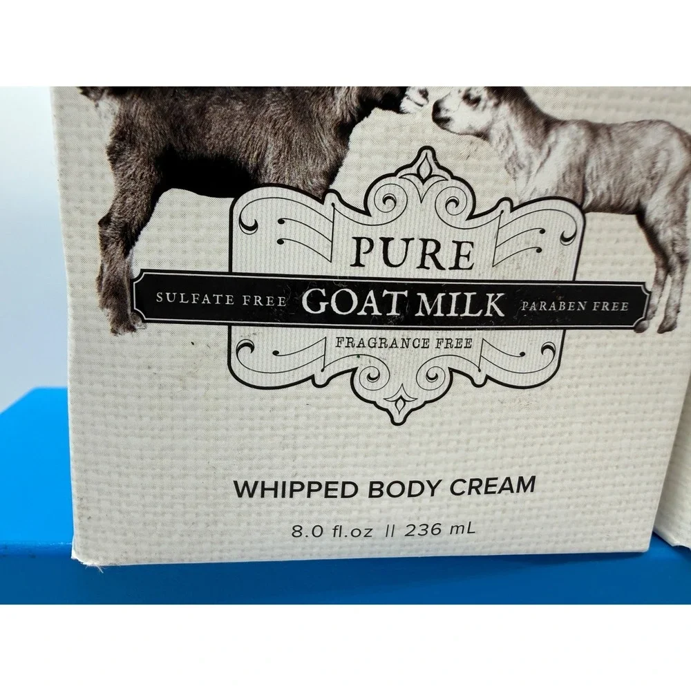 SET OF 2‎ BEEKMAN 1802 Pure Fragrance Free Lotion Goat Milk Whipped Body Cream